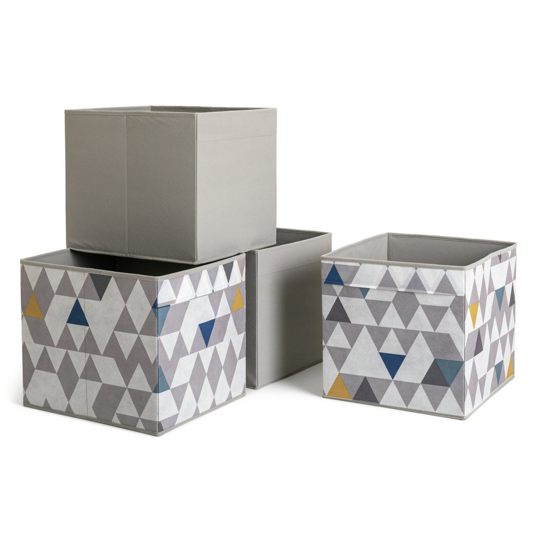 Habitat Set of 4 Squares Plus Boxes - Grey & Mosaic