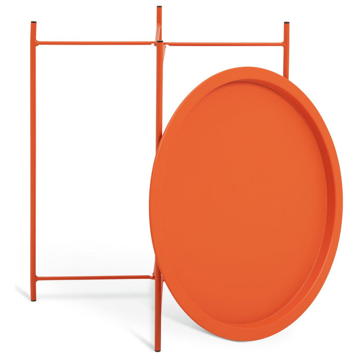 Habitat Pula Folding Metal Garden Side Table - Orange