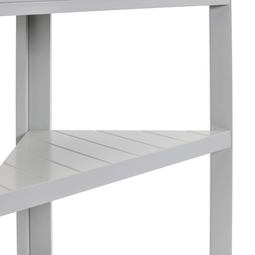 Home 3 Tier Bathroom Corner Shelf Unit - Grey
