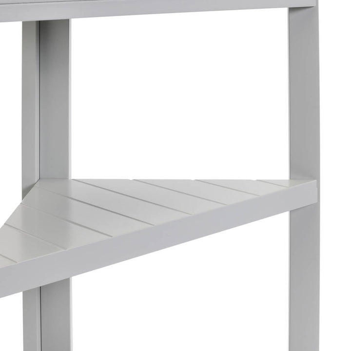 Home 3 Tier Bathroom Corner Shelf Unit - Grey