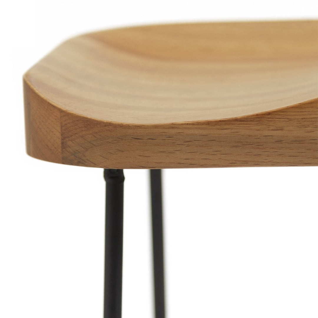 Habitat Arte Metal Bar Stool - Oak