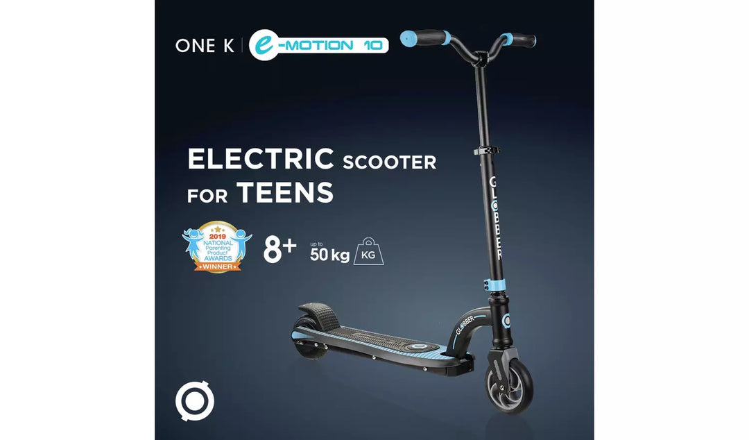 Globber One K E-Motion 10 V5 Kids Electric Scooter - Black
