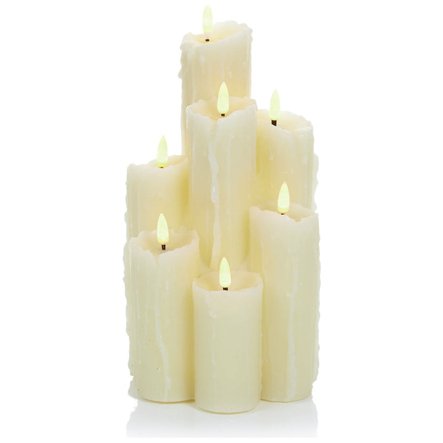 Premier Decorations 7 Wax LED Candle Christmas Decoration