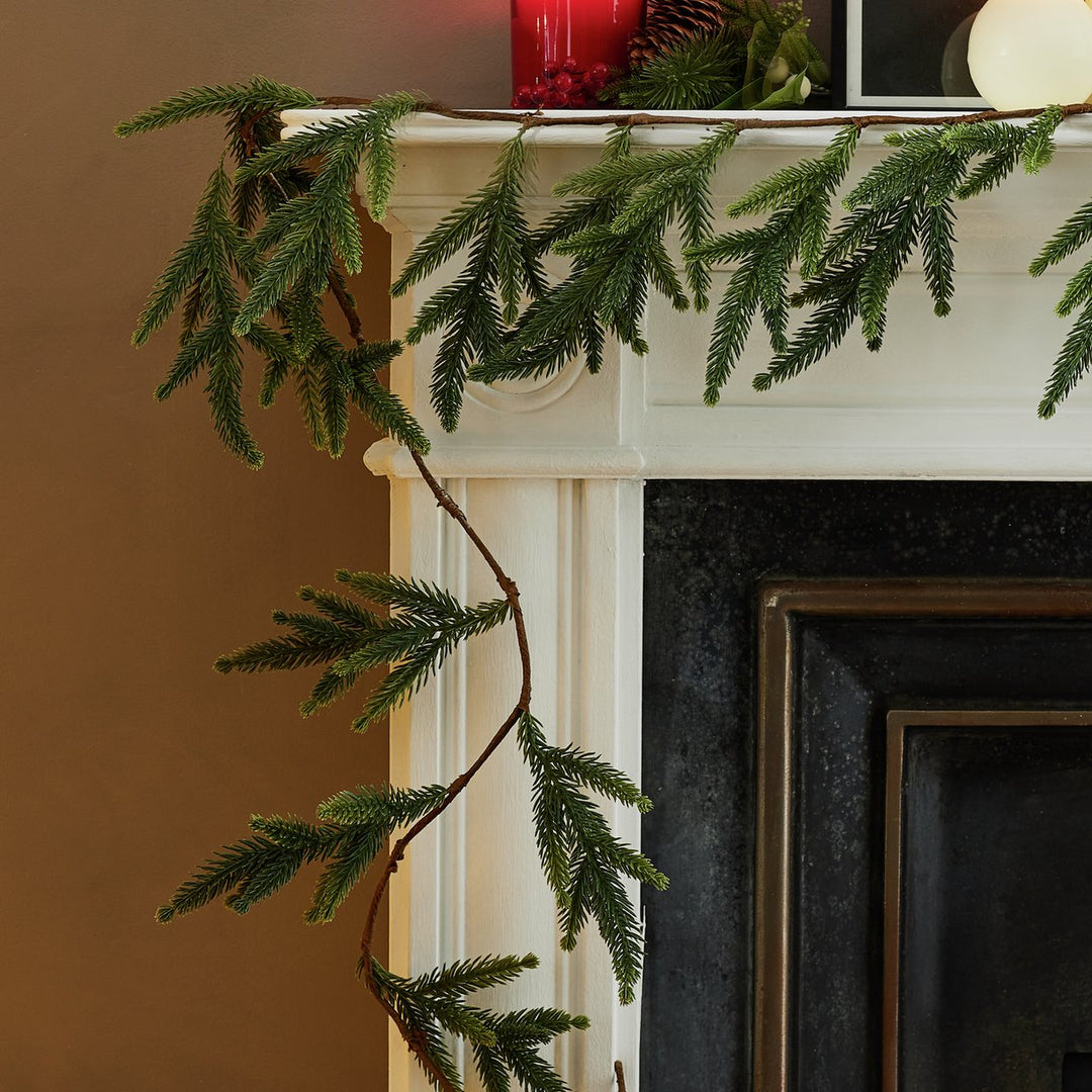 Home Faux Natural Pine Christmas Garland