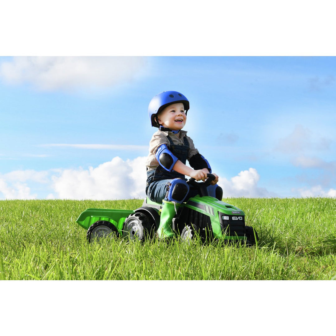 EVO Electric Tractor with Trailer 6V Powered Vehicle - Green