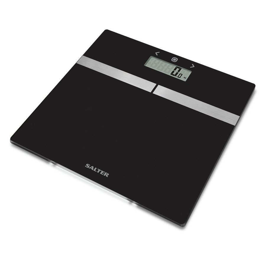 Salter Glass Body Analyser Bathroom Scales - Black