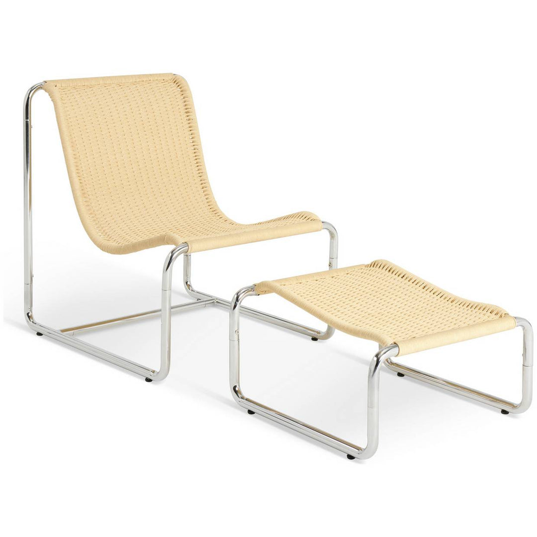 Habitat Ronan Chair & Footstool - Natural