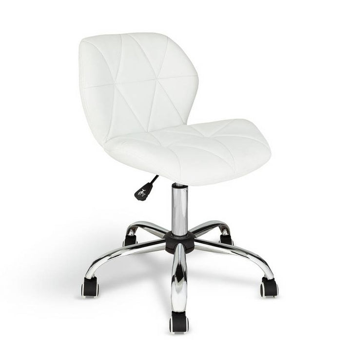 Home Boutique Faux Leather Office Chair - White