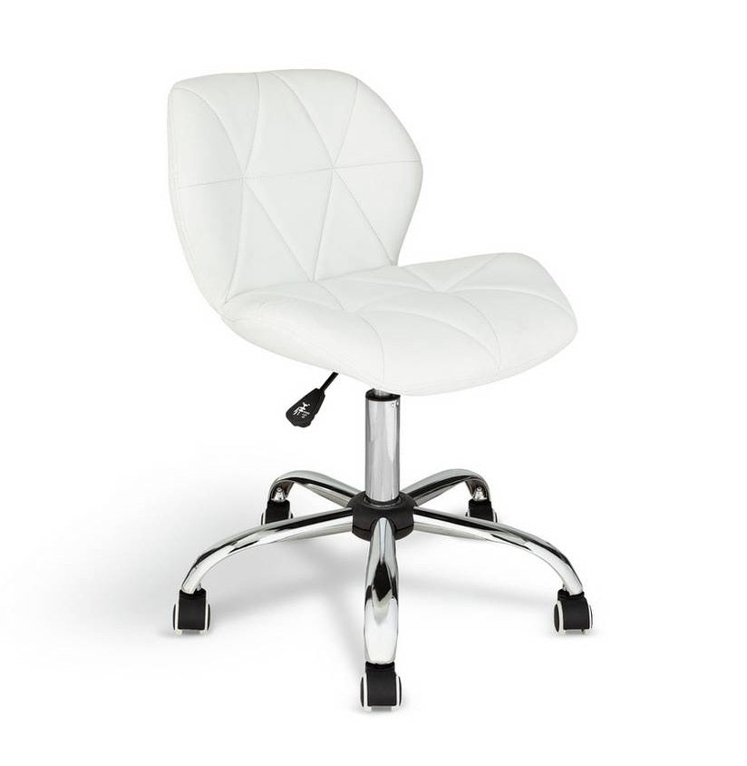 Home Boutique Faux Leather Office Chair - White