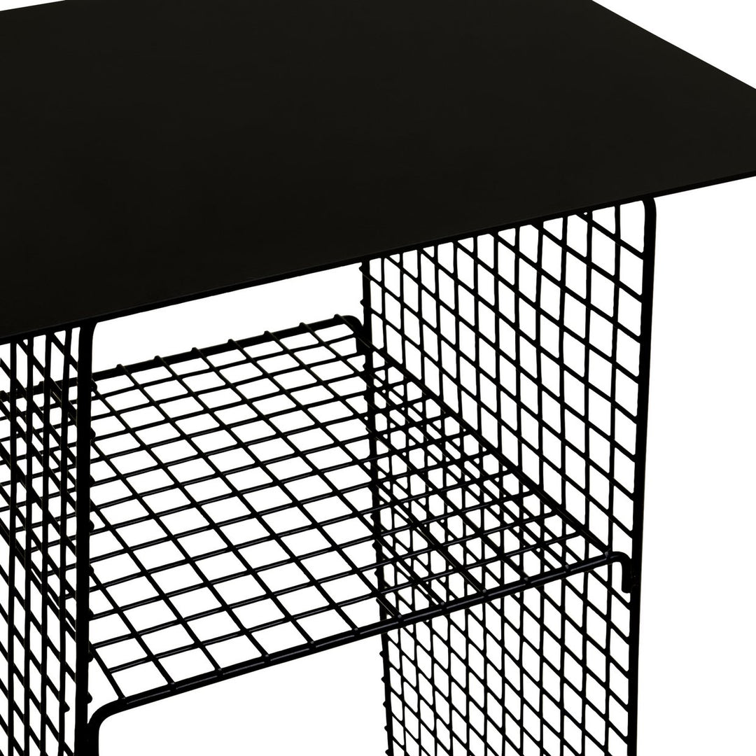 Habitat Cal Metal Bedside Table - Black