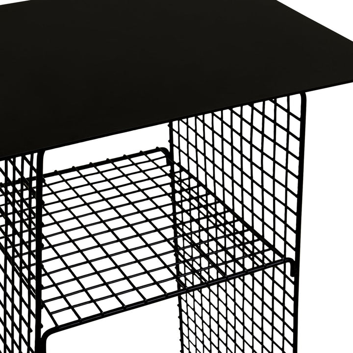 Habitat Cal Metal Bedside Table - Black