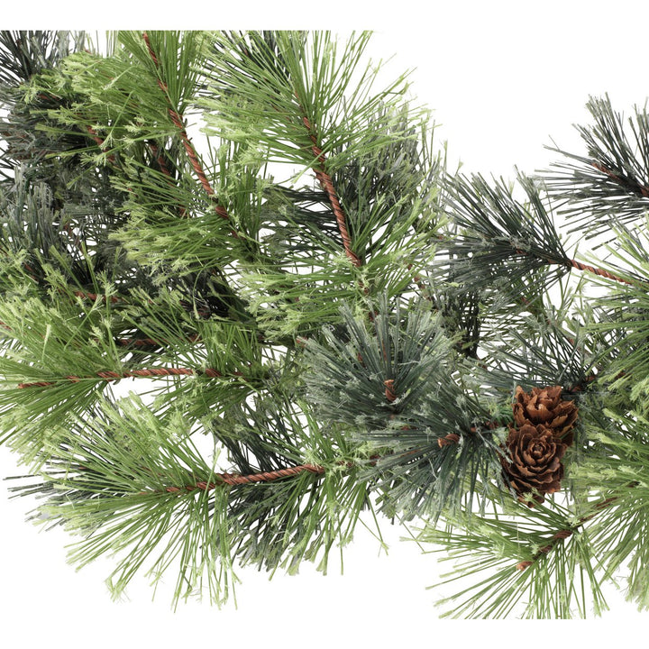 Home 6ft Pre-Lit Snow Tipped Christmas Garland