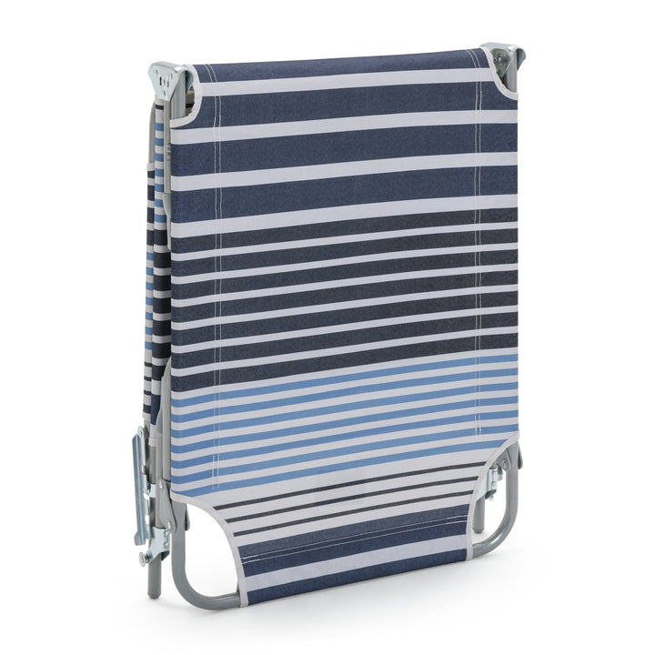 Habitat Folding Metal Sun Lounger - Blue
