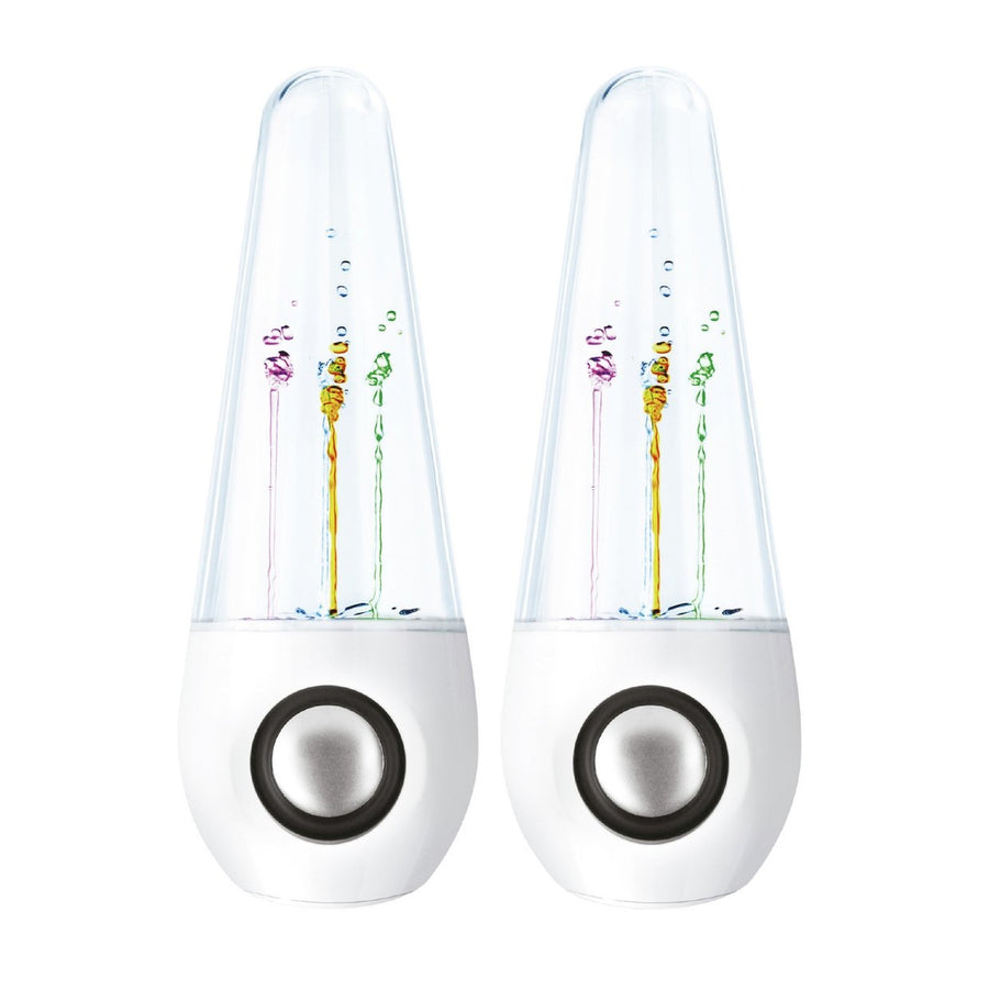 Red 5 USB He Lightshow Illuminated Multi-coloured LED Water Speakers Twin Pack