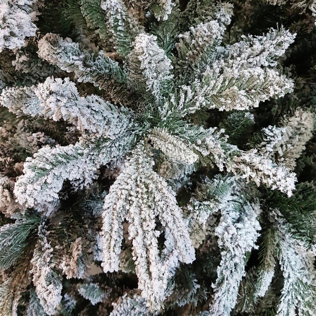 Premier Decorations 7ft Flocked Lapland Spruce Christmas Tree - Green