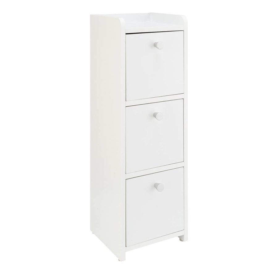 Home Slim Prime 3 Drawer Bathroom Drawer Unit - White