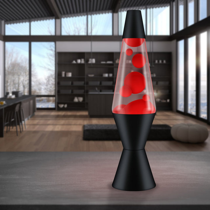 Lava 14.5in Black Lava Lamp - Red &amp; Clear