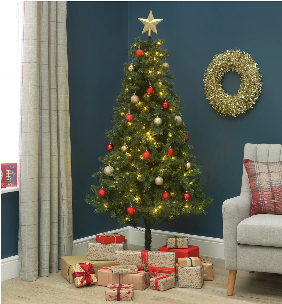 Home Nordland 6ft Pre-Lit Christmas Tree - Green