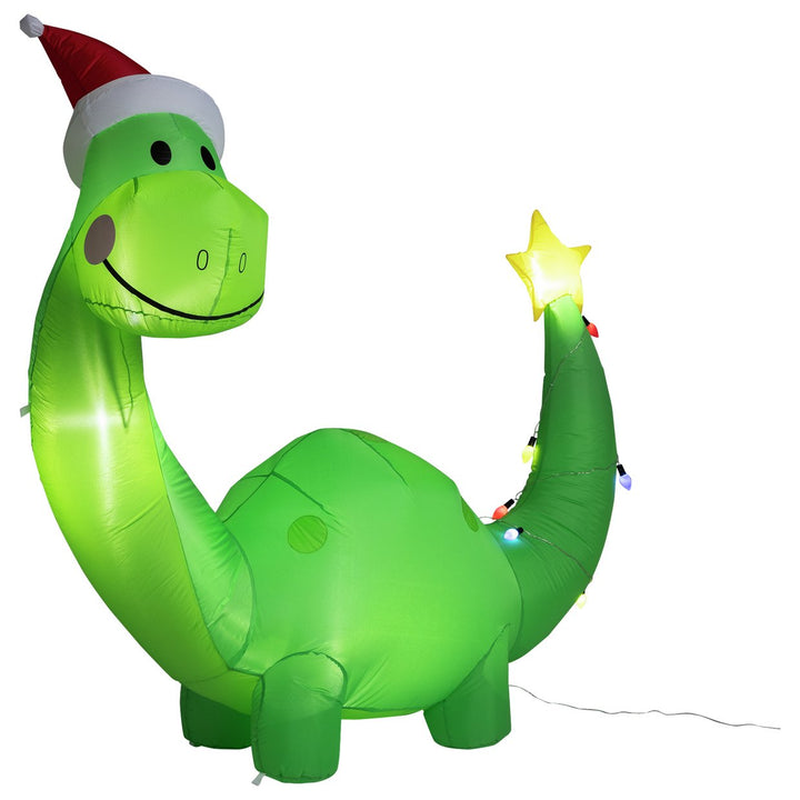 Home Pre Lit Christmas Inflatable Dinosaur Decoration