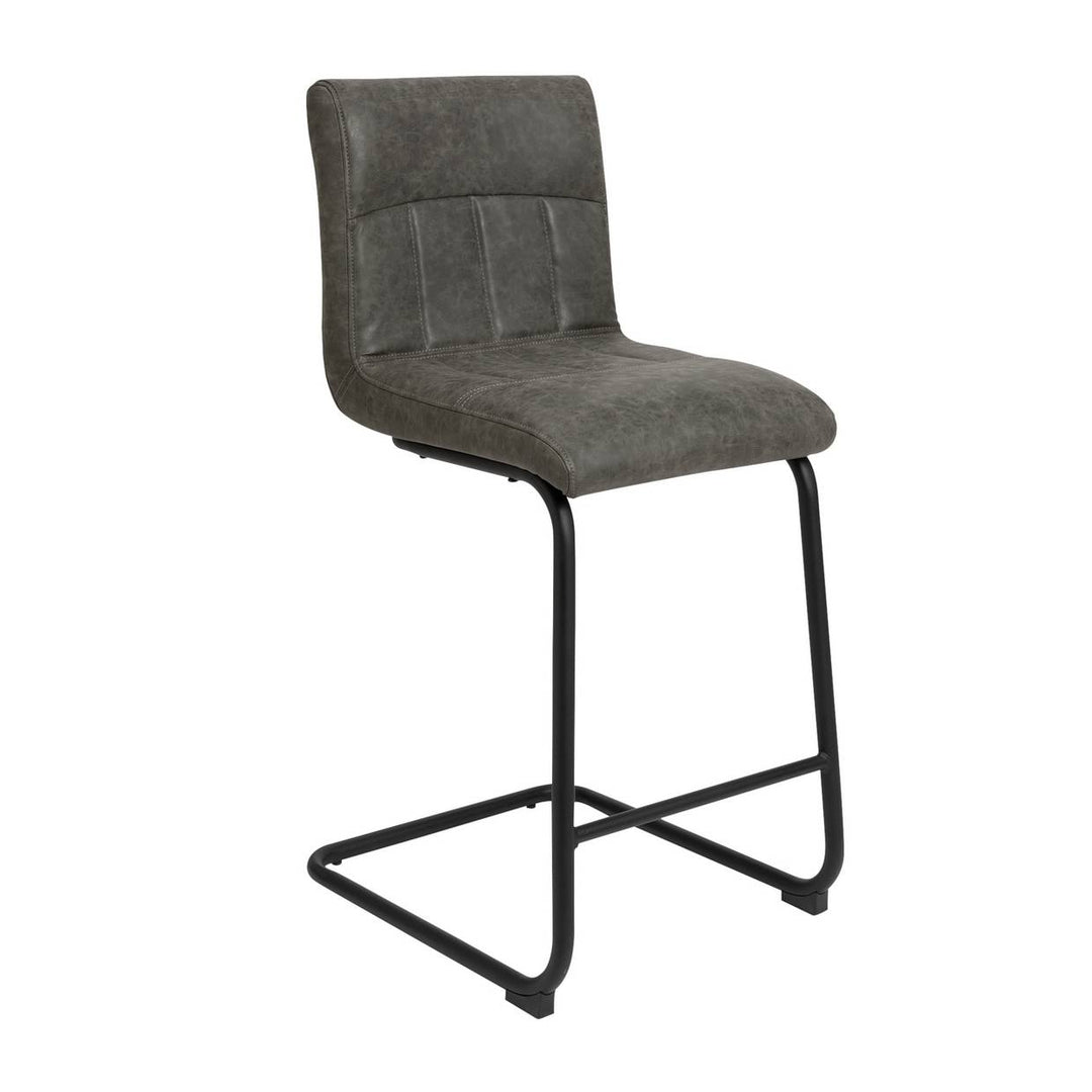 Home Baylor Faux Leather Counter Bar Stool - Grey