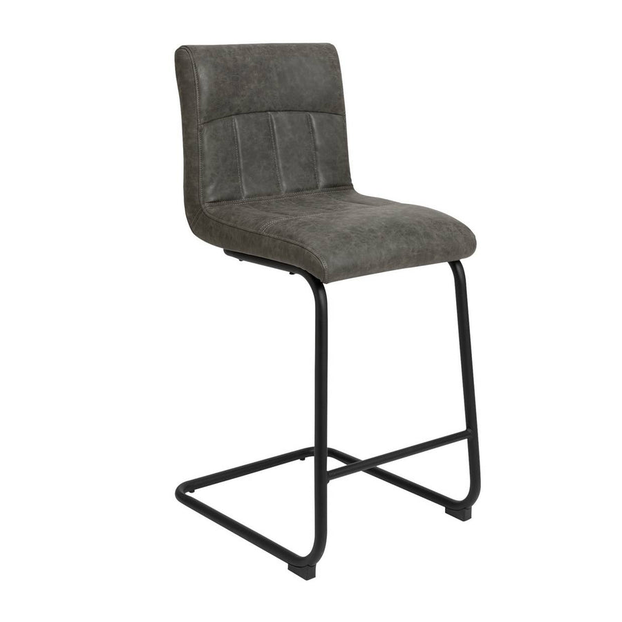Home Baylor Faux Leather Counter Bar Stool - Grey