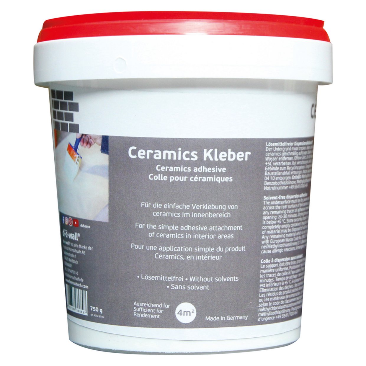 D-C-Fix Solvent-Free Glue for 3D Splashback Wallpaper - 750g