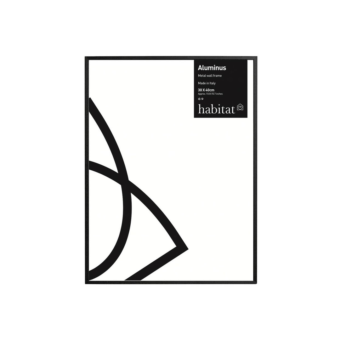 Habitat Aluminus Black Metal Picture Frame - 12 x 16"