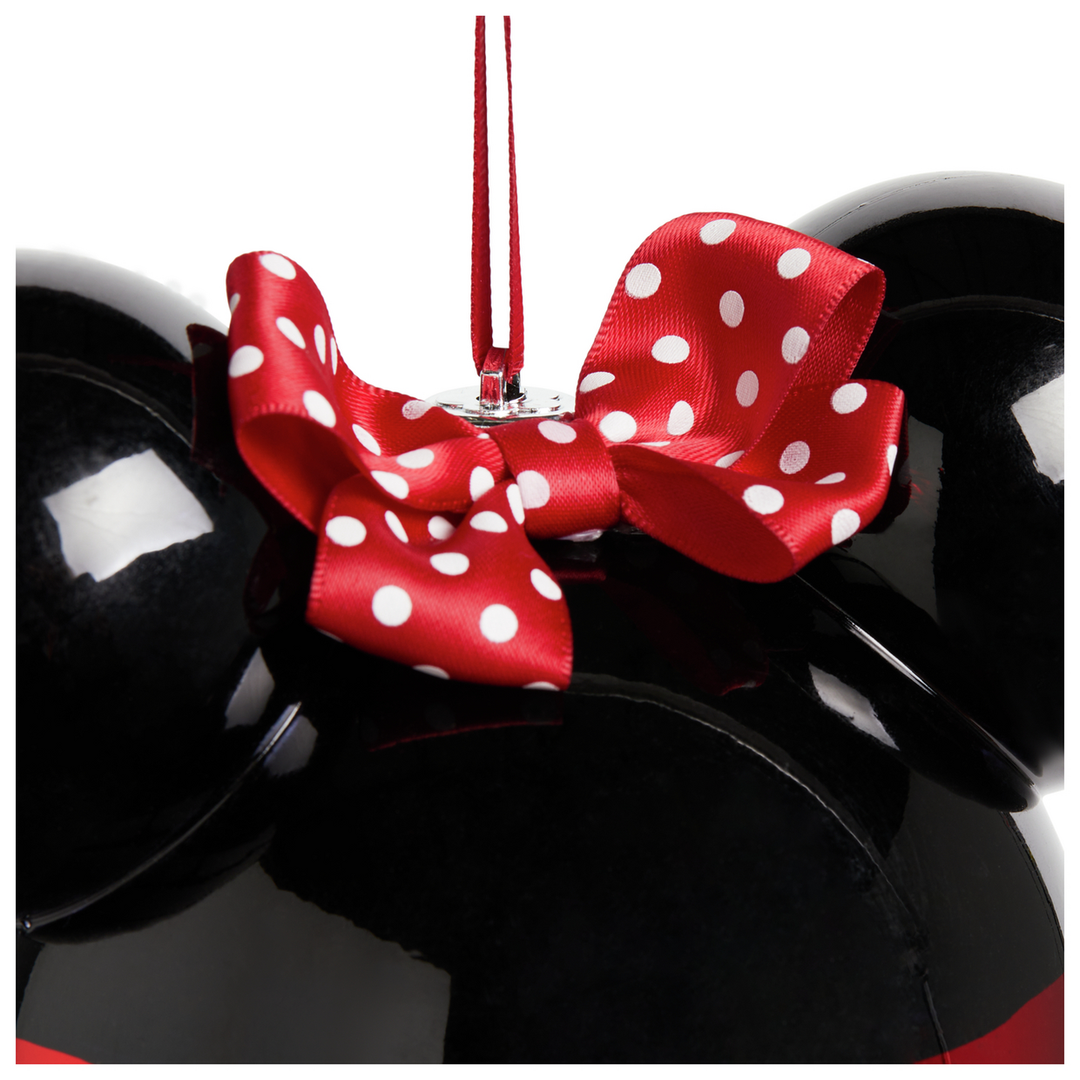 Disney Set Of Mickey & Minnie Mouse Christmas Baubles - Red