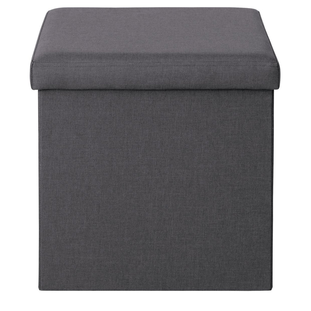 Home Small Fabric Ottoman - Grey