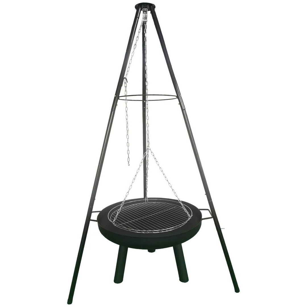 Home Steel Firepit With Tripod
