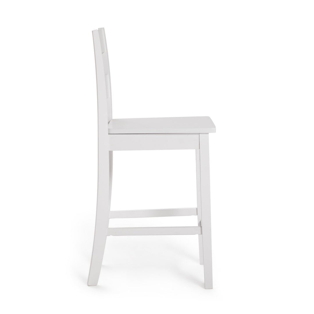 Home Chicago Solid Wood Bar Stool - White