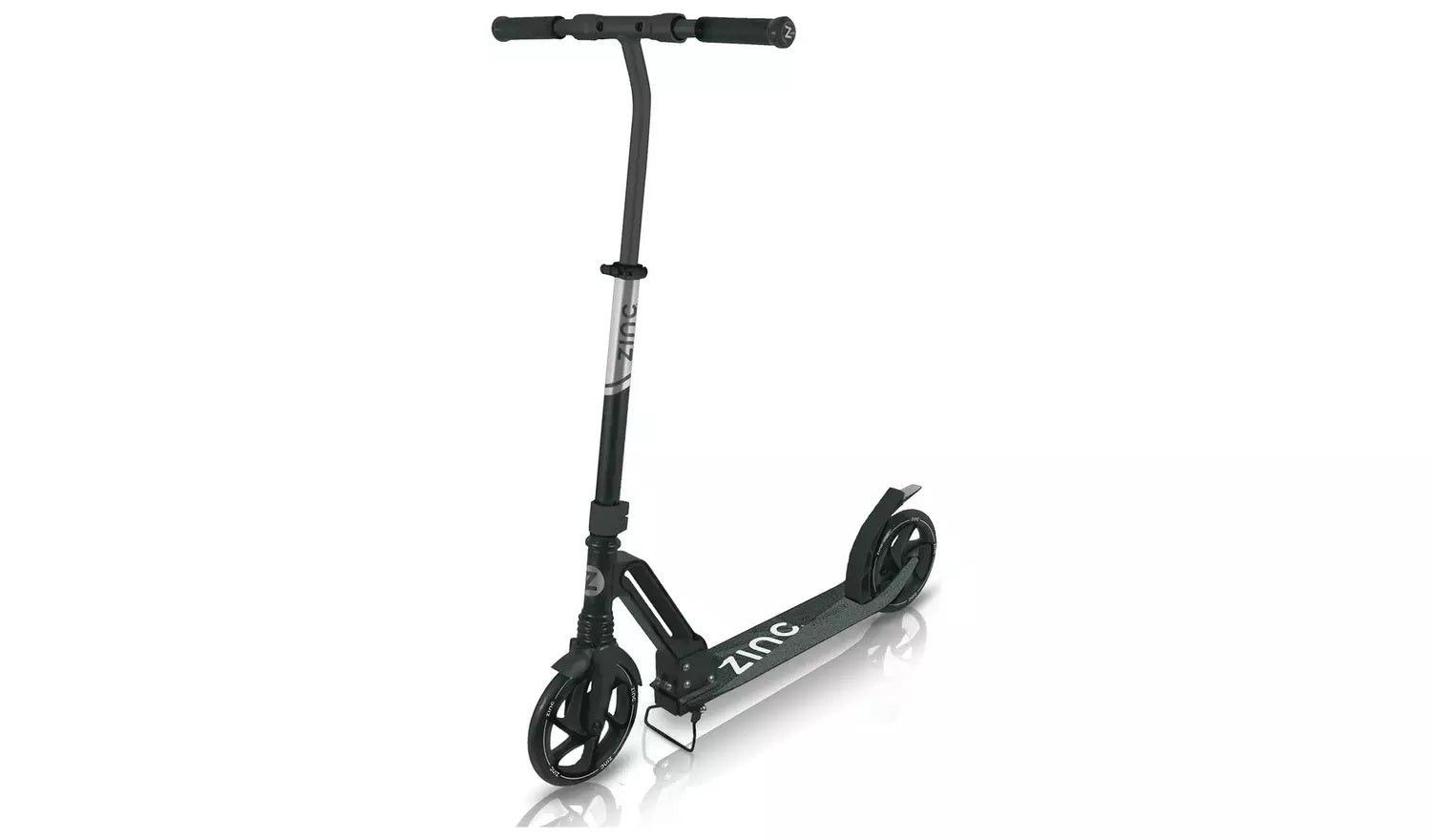 Zinc Voyager Foldable Big Wheel Scooter - Black