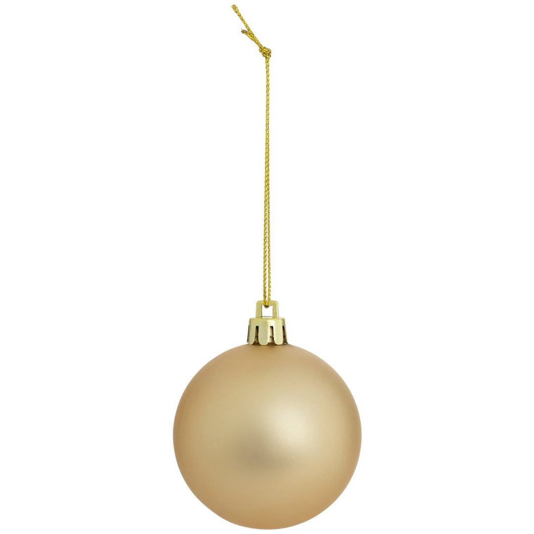 Home Pack of 24 Shatterproof Christmas Baubles - Gold