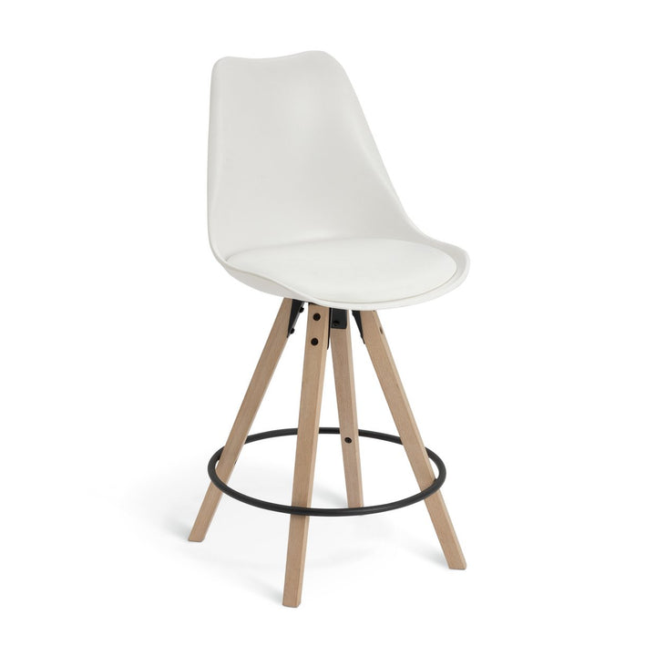 Habitat Jerry Pair of Counter Bar Stools - White