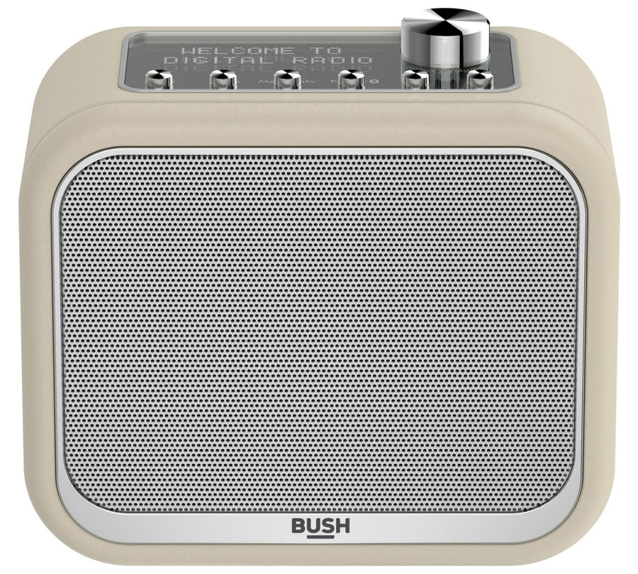 Bush Classic Mono Leather DAB Radio - Cream