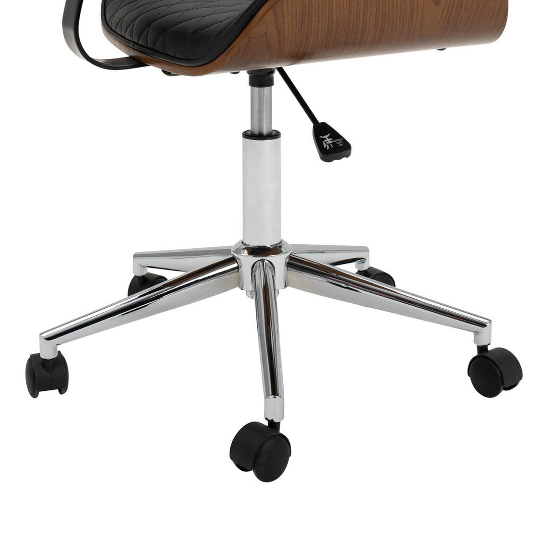 Habitat Sorel Faux Leather Office Chair - Black & Brown