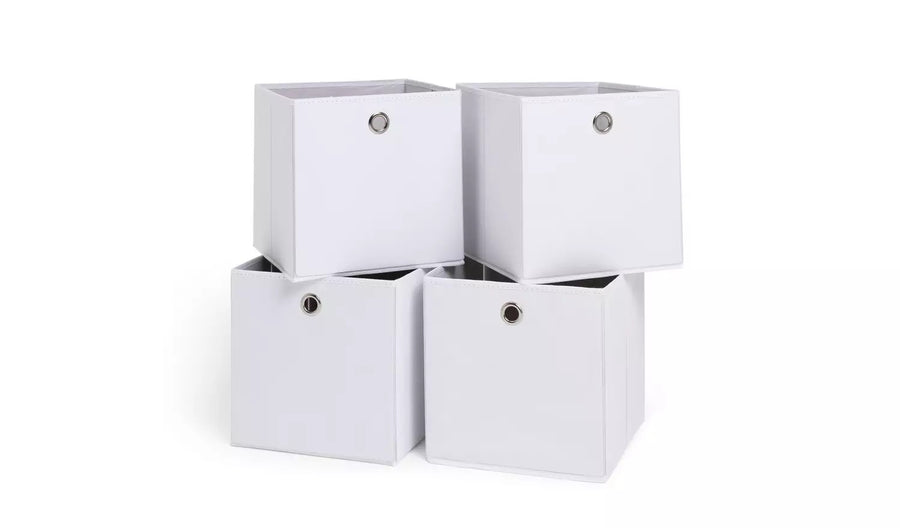 Habitat Set of 4 Squares Boxes - Off - White