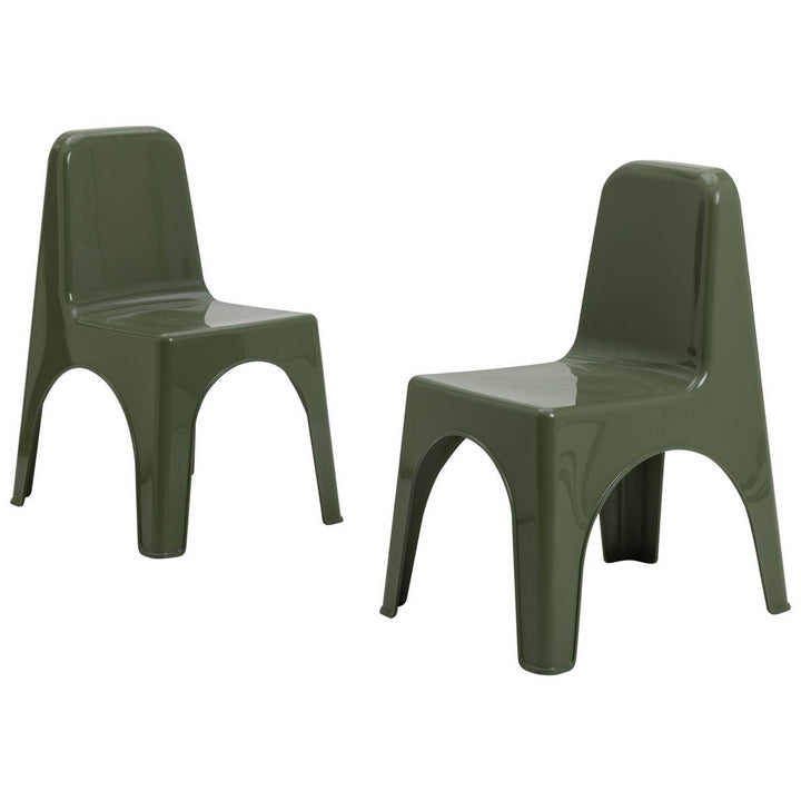 Bica Kids Set of 2 Green Plastic Chairs