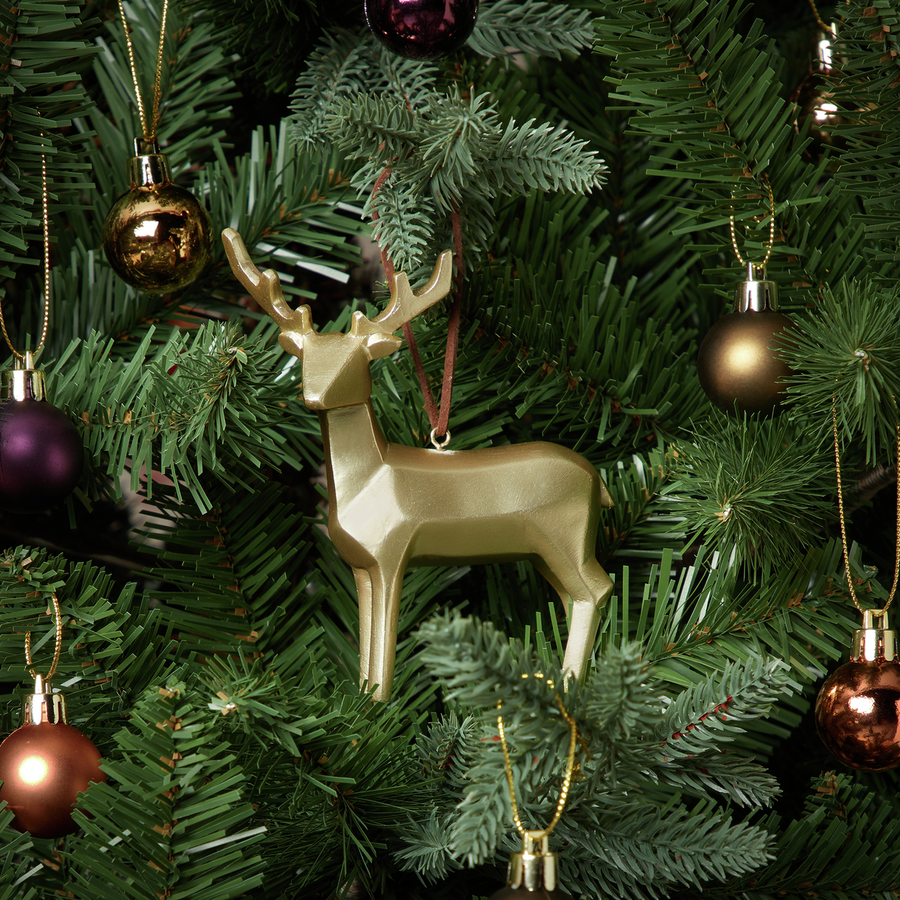 Habitat Reindeer Christmas Tree Decoration - Gold