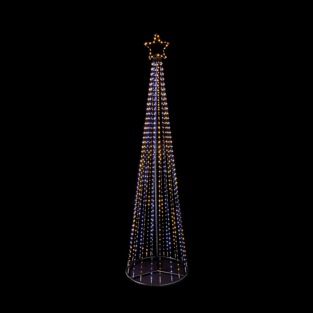 Premier Decorations 8ft Pyramid LED Christmas Tree