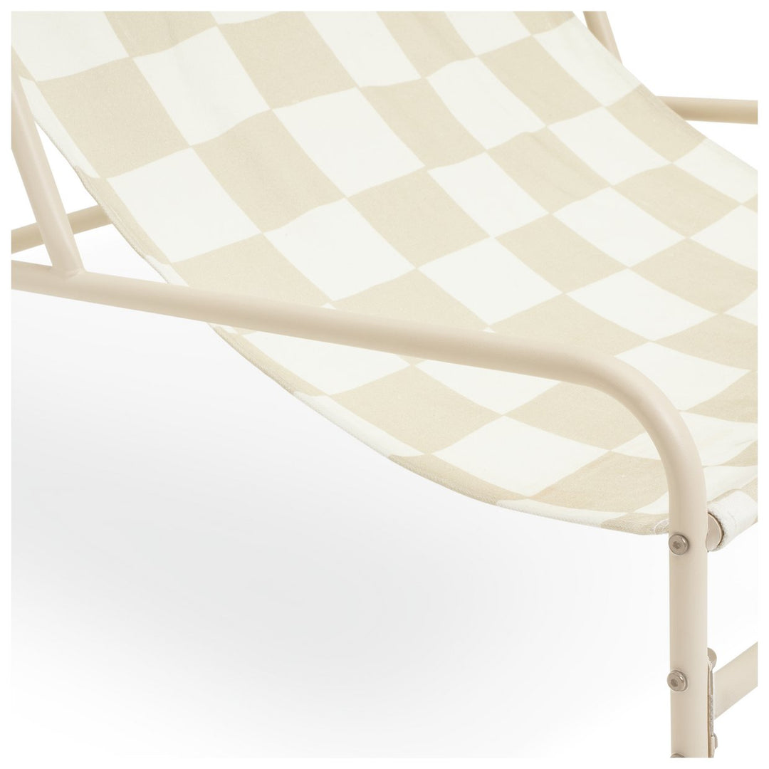 Habitat Teka Metal Garden Chair - Cream &amp; White
