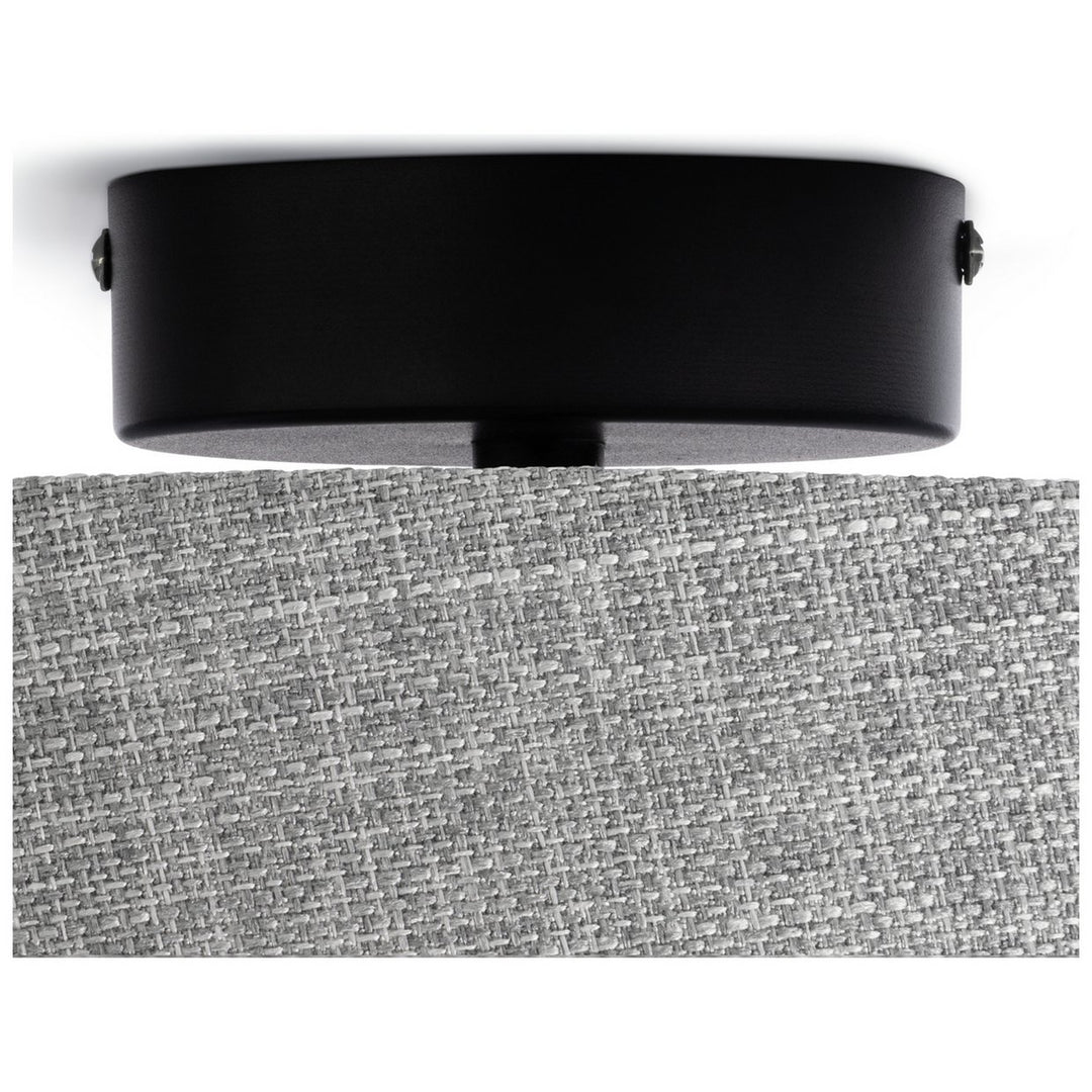 Habitat Diffused Shade Flush Ceiling Light - Matt Black & Grey