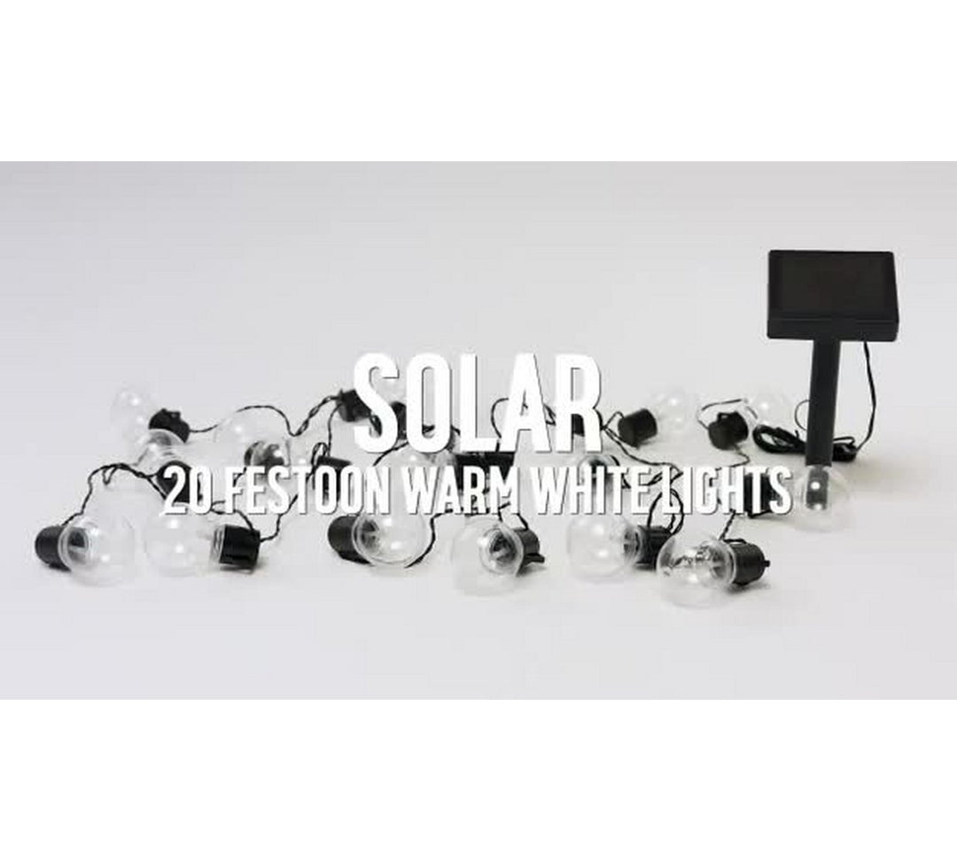 Habitat 20 Warm White Festoon Solar Lights