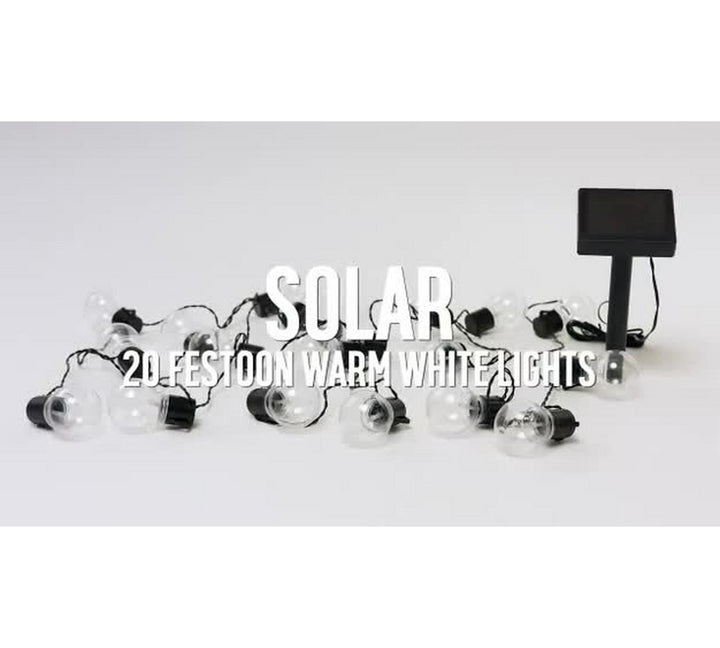Habitat 20 Warm White Festoon Solar Lights