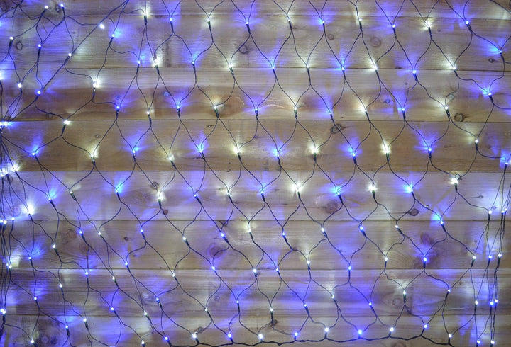 Premier Decorations 360 LED Net Christmas Lights - Blue & White