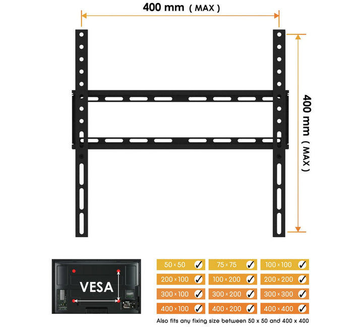 AVF Standard Flat To Wall Upto 55 Inch TV Wall Bracket