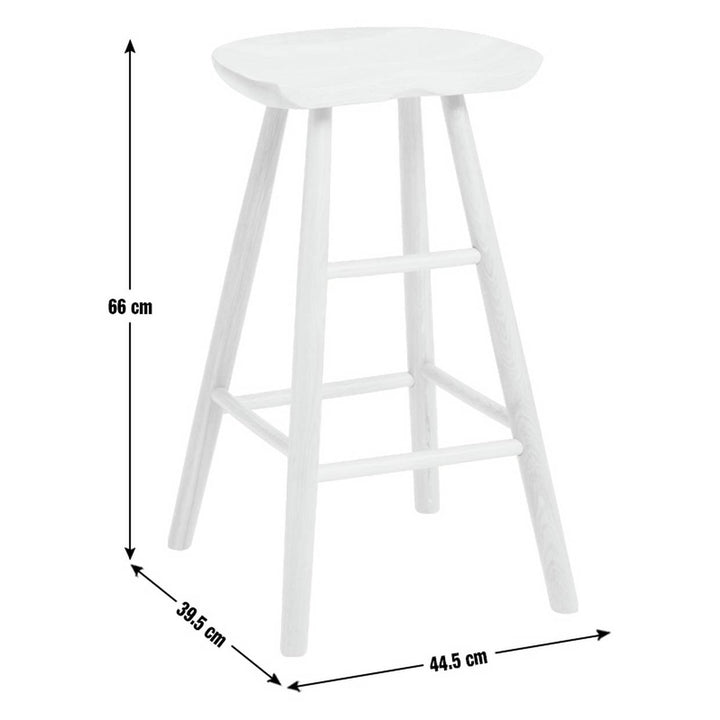 Habitat Barnwell Oak Tall Stool - Black