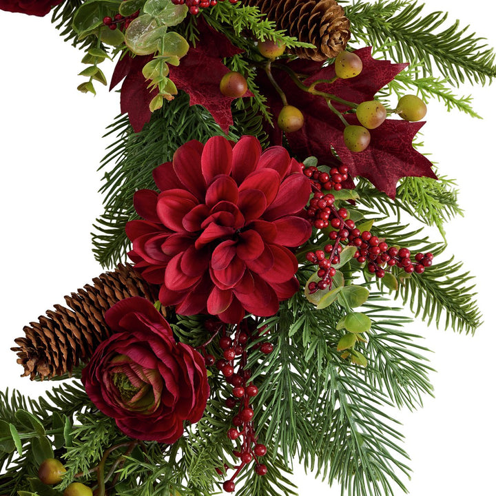 Habitat Luxe Rose and Berry Christmas Wreath
