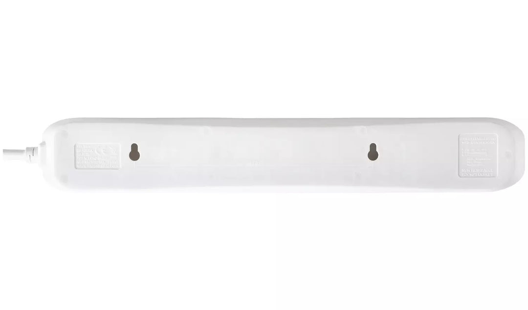 Masterplug 6 Socket Extension Lead - 2m