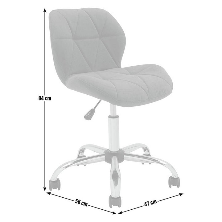Home Boutique Velvet Office Chair - Green